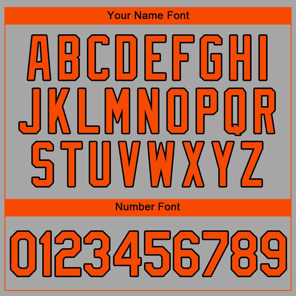 Custom Gray Orange-Black Authentic Baseball Jersey - Sky-Custom