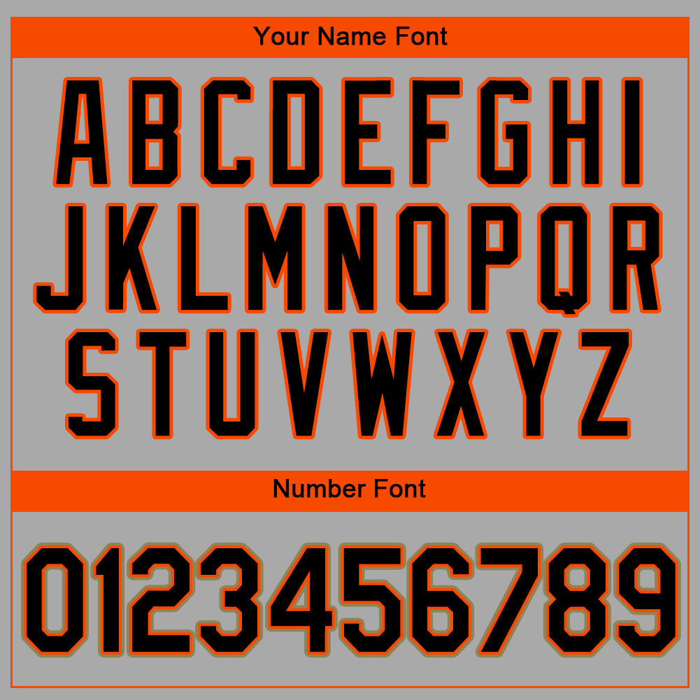 Custom Gray Black-Orange Authentic Baseball Jersey - Sky-Custom