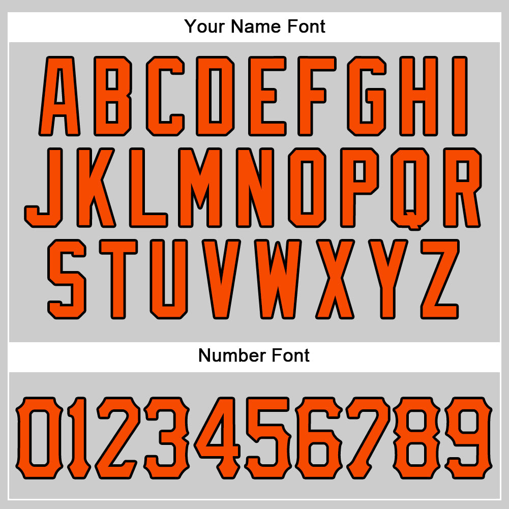 Custom Gray Orange-Black Authentic Baseball Jersey - Sky-Custom
