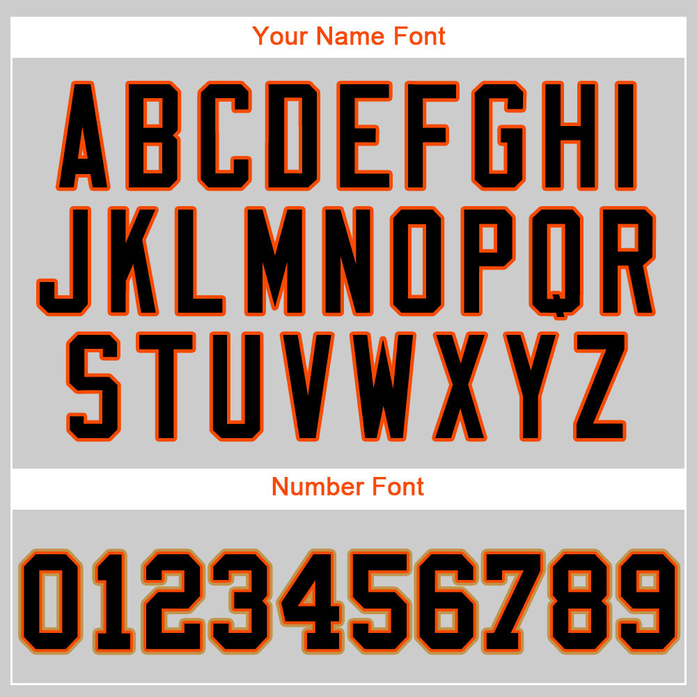 Custom Gray Black-Orange Authentic Baseball Jersey - Sky-Custom