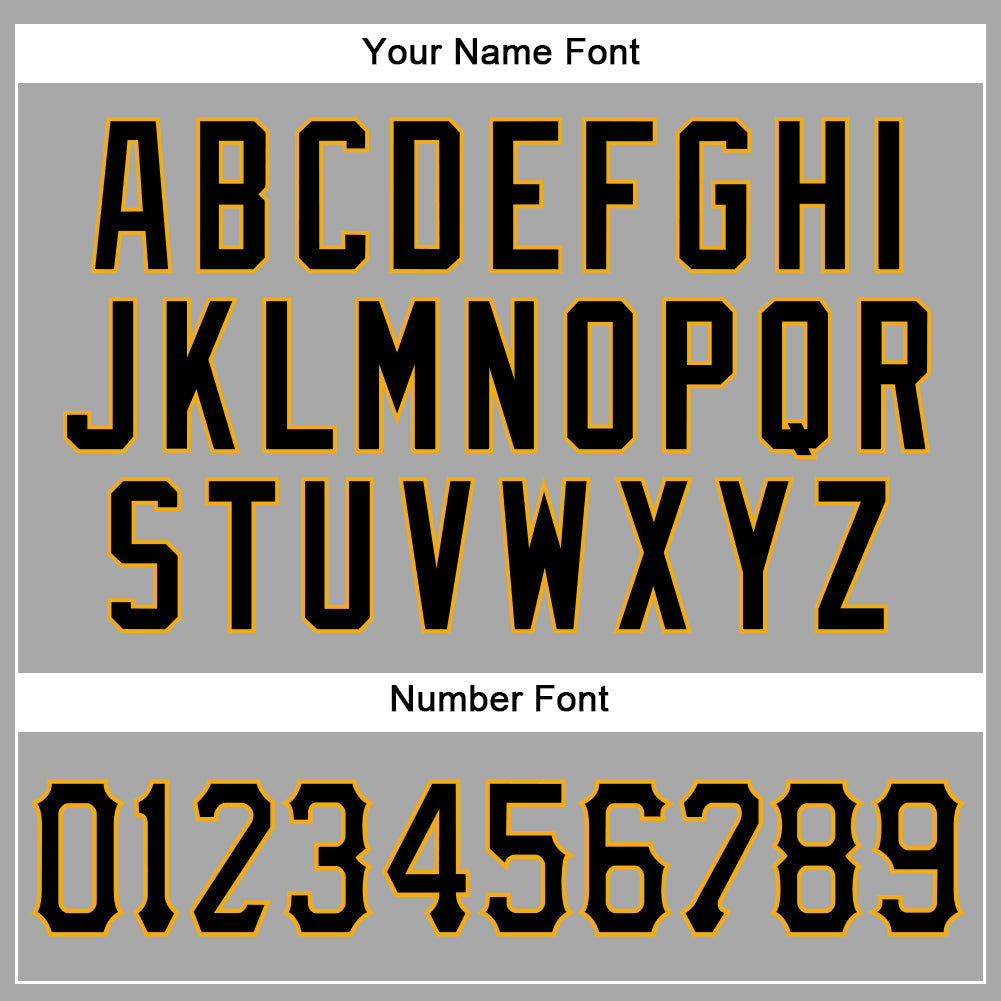 Custom Gray Black-Gold Authentic Baseball Jersey - Sky-Custom