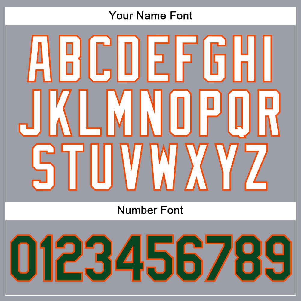 Custom Gray Green-Orange Authentic Baseball Jersey - Sky-Custom
