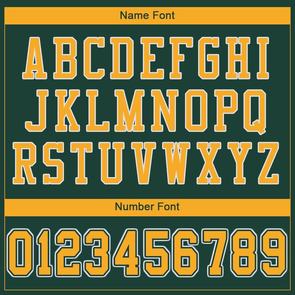 Custom Green Gold-White Mesh Authentic Football Jersey - Sky-Custom