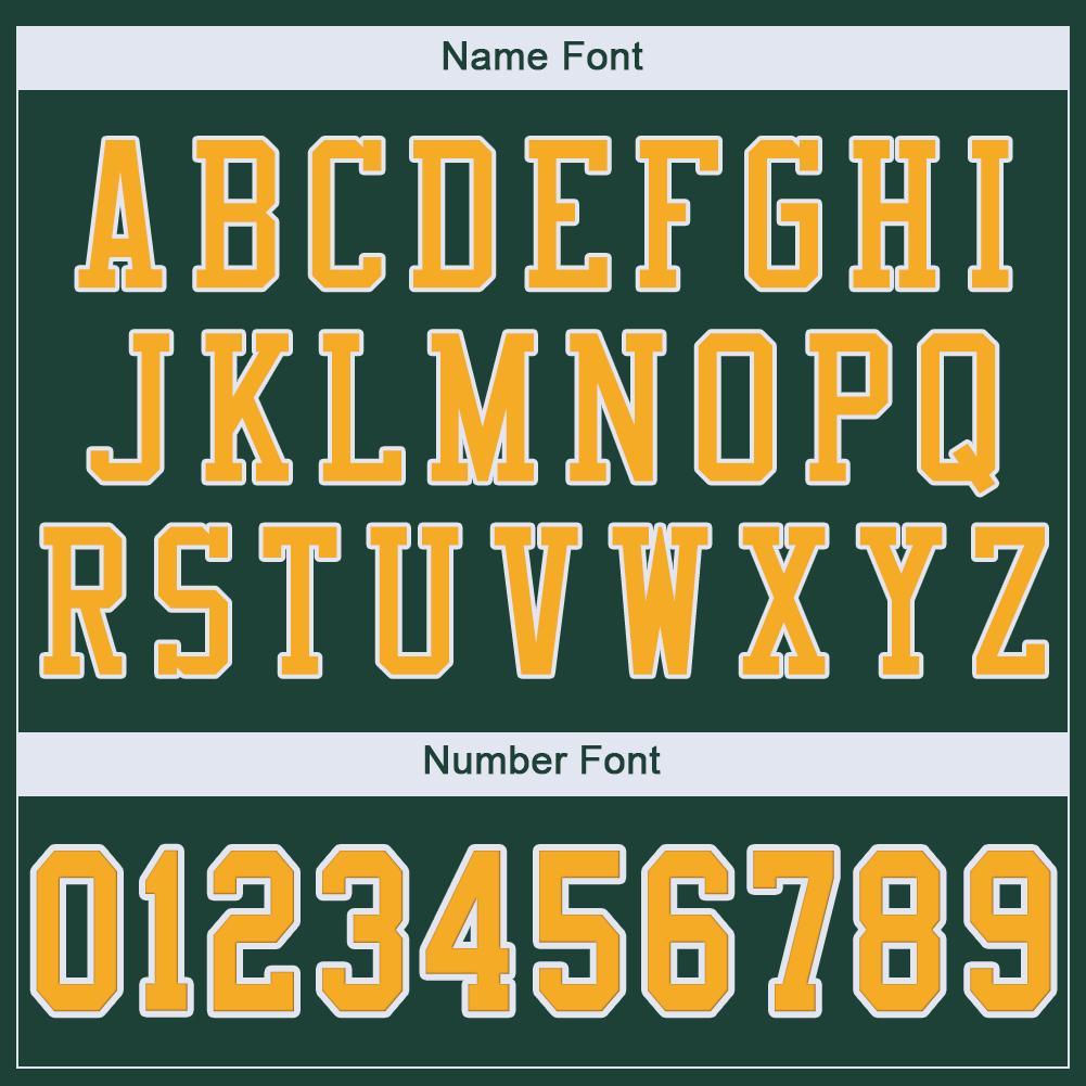 Custom Green Gold-White Mesh Authentic Football Jersey - Sky-Custom