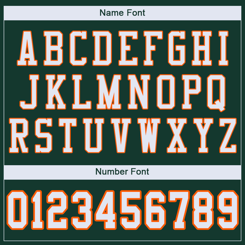 Custom Green White-Orange Mesh Authentic Football Jersey - Sky-Custom