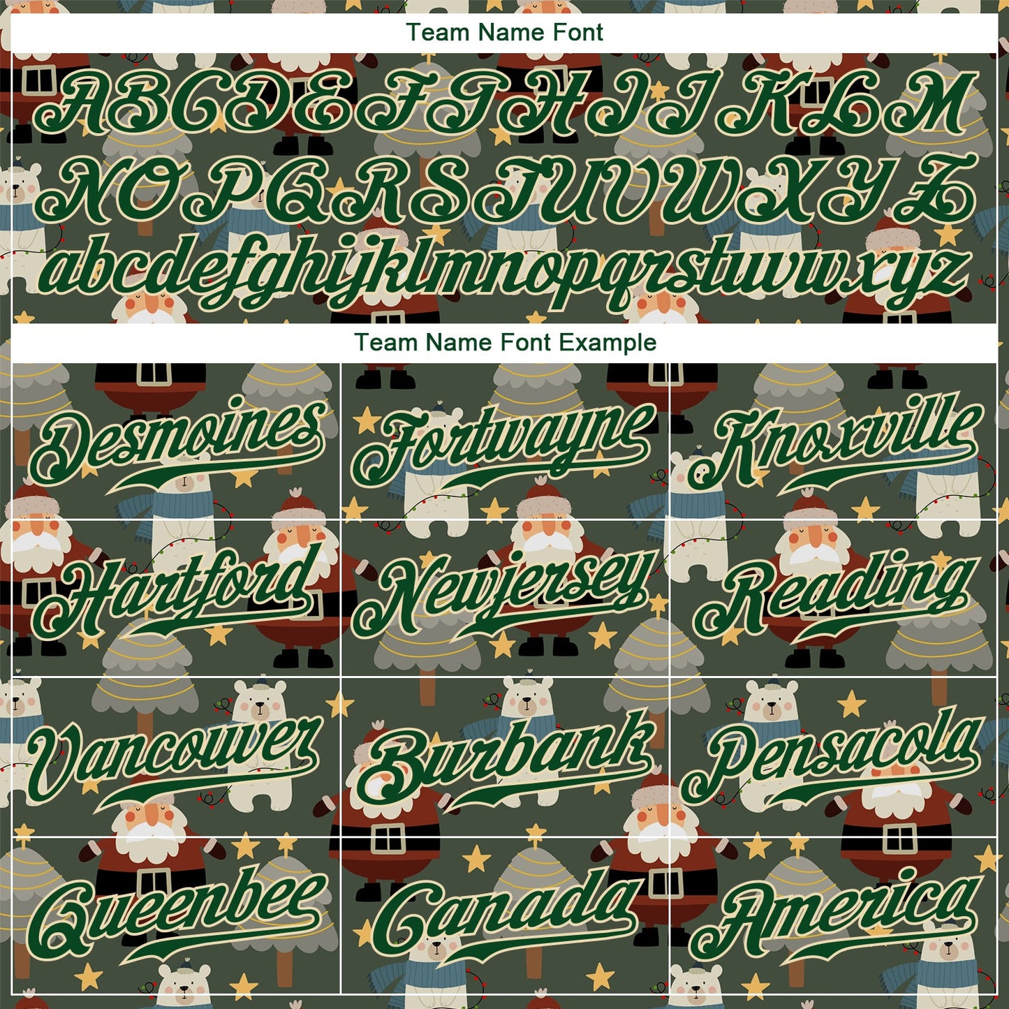 Custom Green Green-Cream Christmas 3D Authentic Baseball Jersey - Sky-Custom