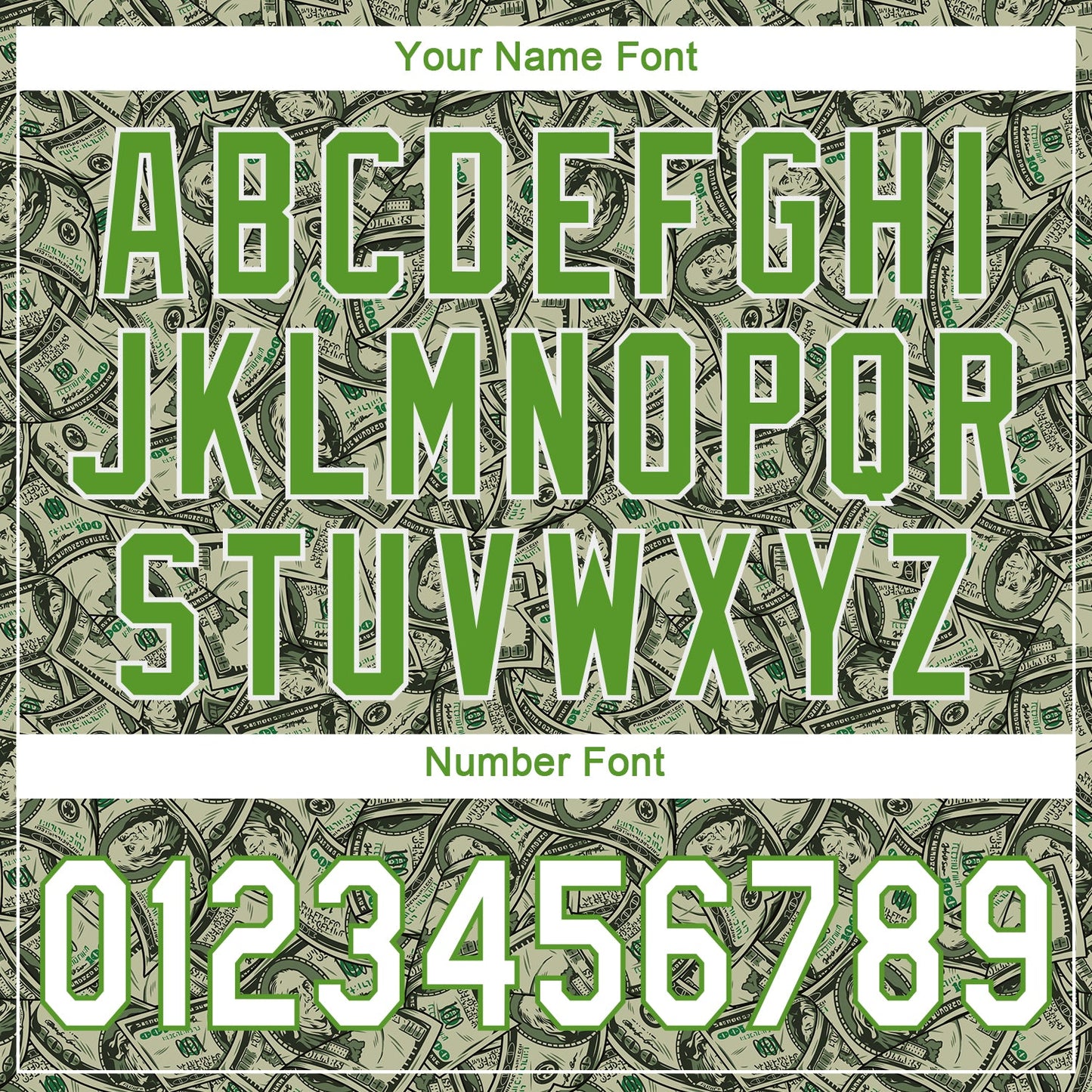 Custom Green White-Neon Green 3D Pattern Design Dollar Authentic Baseball Jersey - Sky-Custom