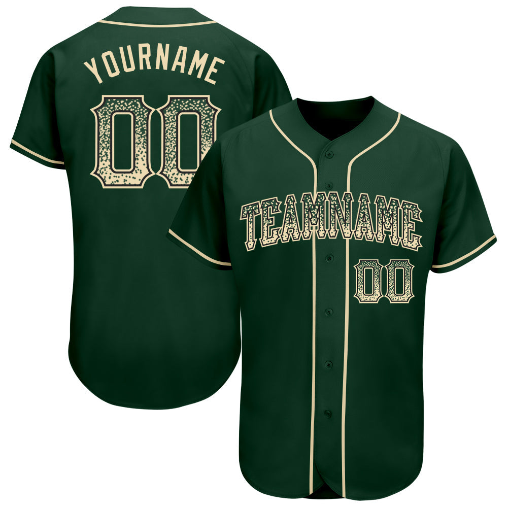 Custom Green Cream-Black Authentic Drift Fashion Baseball Jersey - Sky-Custom