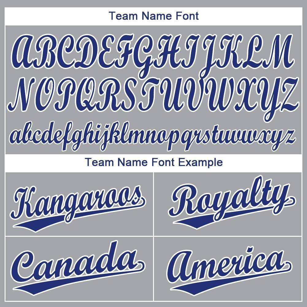 Custom Gray Royal-White Baseball Jersey - Sky-Custom