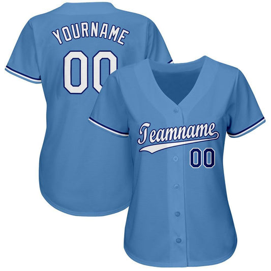 Custom Light Blue White-Royal Baseball Jersey - Sky-Custom