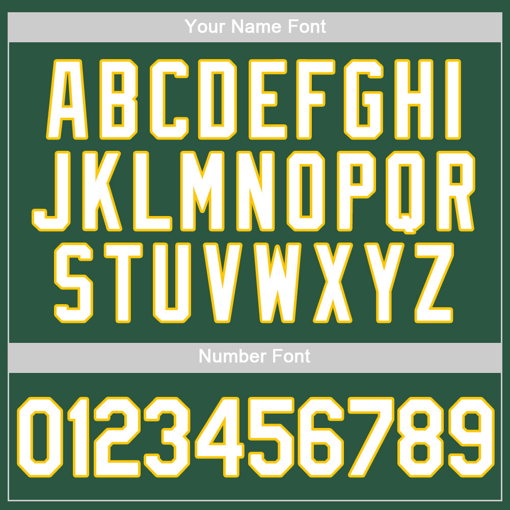 Custom Kelly Green White-Gold Authentic Baseball Jersey - Sky-Custom