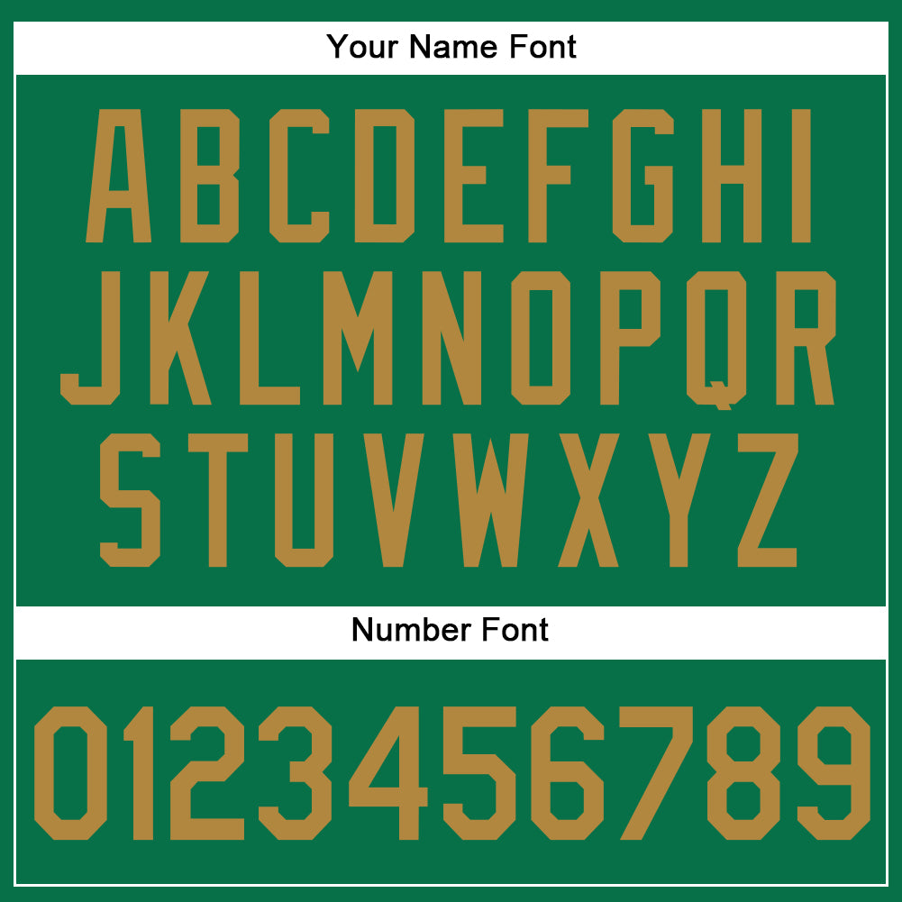 Custom Kelly Green Old Gold Authentic Baseball Jersey - Sky-Custom