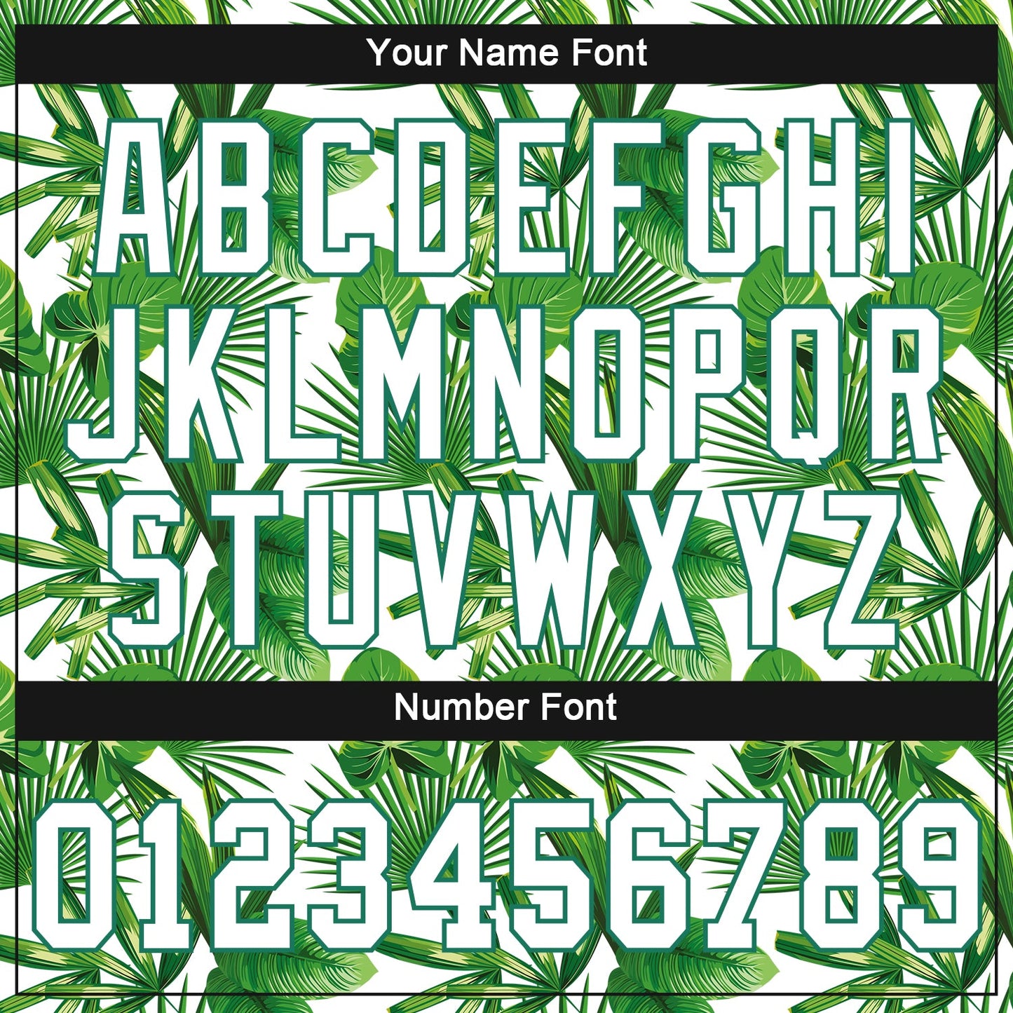 Custom Kelly Green White-Kelly Green 3D Pattern Design Tropical Palm Leaves Authentic Baseball Jersey - Sky-Custom