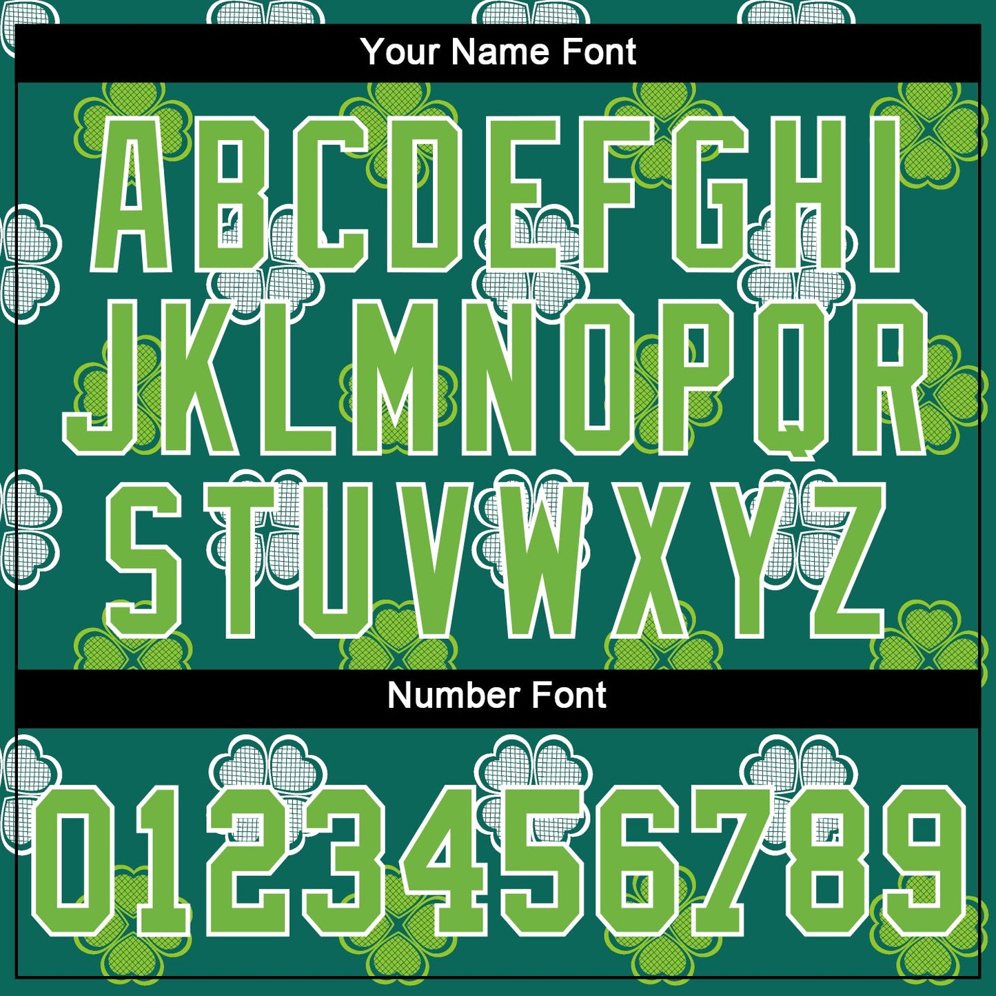 Custom Kelly Green Neon Green-White 3D Pattern Design Authentic St. Patrick's Day Baseball Jersey - Sky-Custom