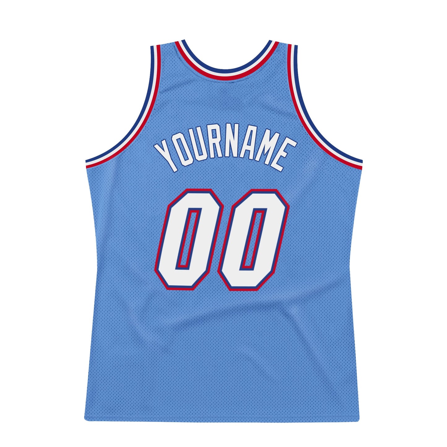 Custom Light Blue White-Royal Authentic Throwback Basketball Jersey - Sky-Custom