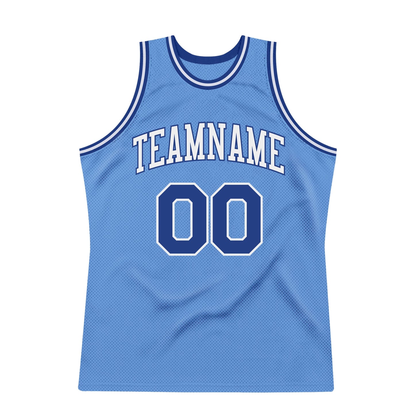 Custom Light Blue Royal-White Authentic Throwback Basketball Jersey - Sky-Custom