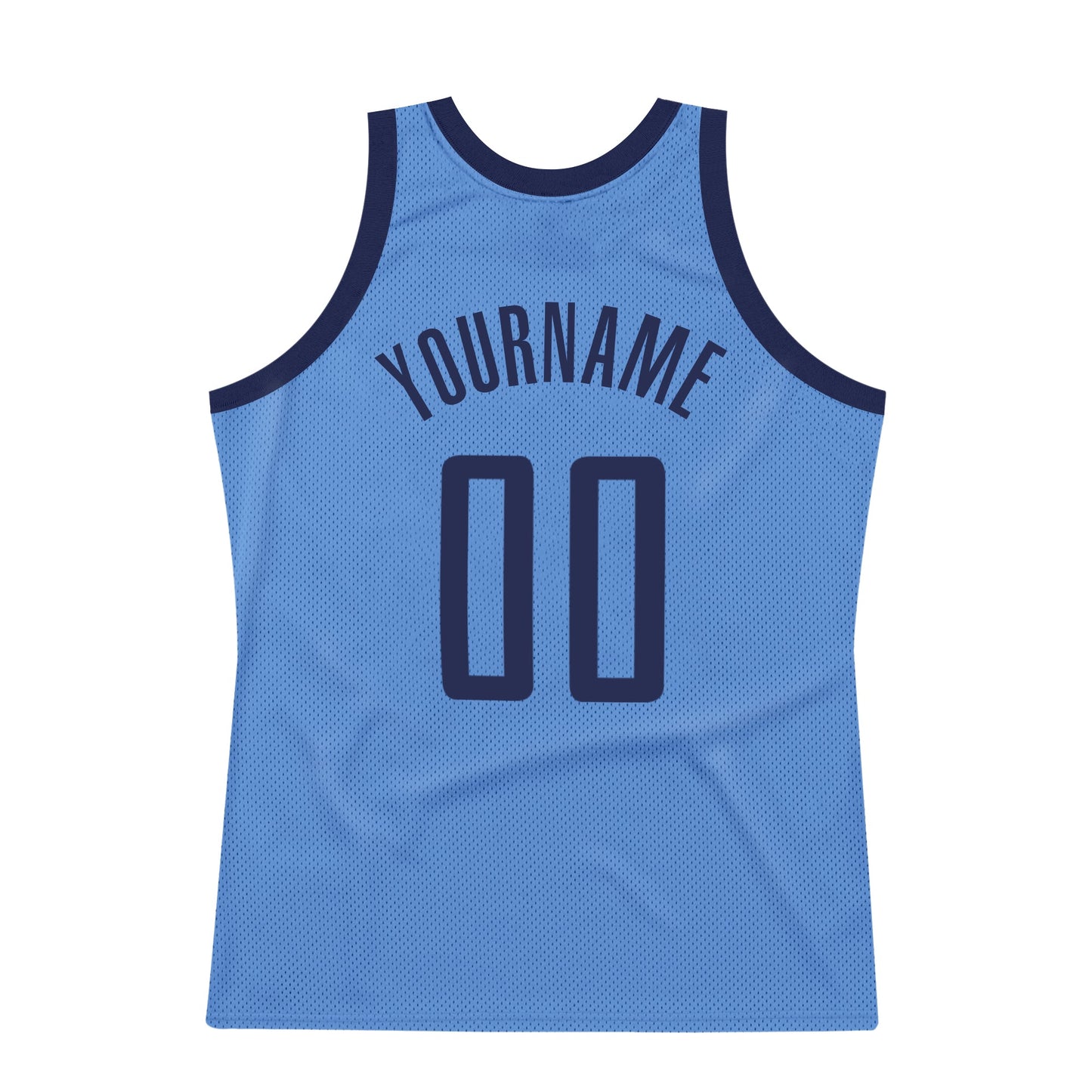 Custom Light Blue Navy Authentic Throwback Basketball Jersey - Sky-Custom