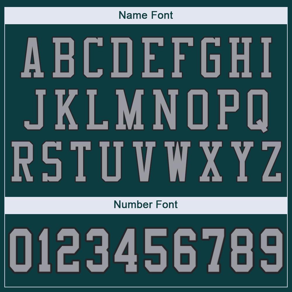 Custom Midnight Green Light Gray-Black Mesh Authentic Football Jersey - Sky-Custom