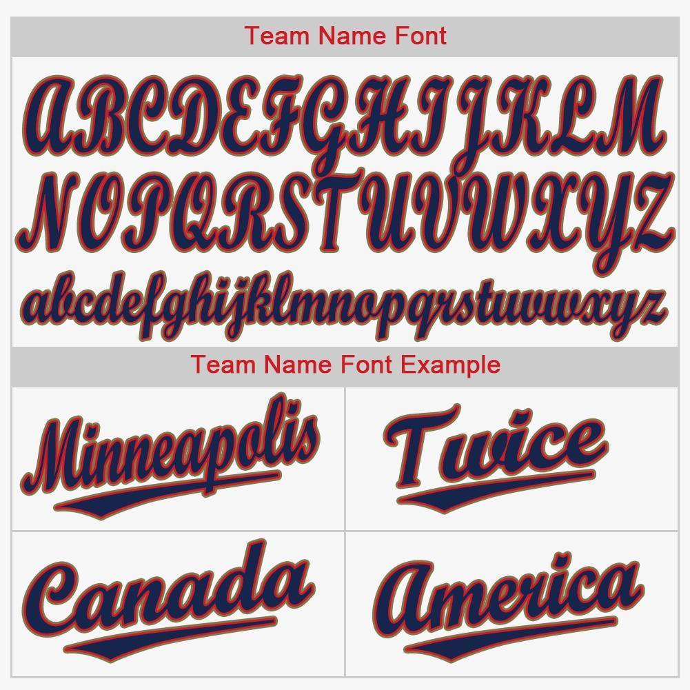 Custom White Navy-Red Baseball Jersey - Sky-Custom