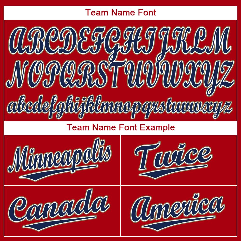 Custom Red Navy-Old Gold Baseball Jersey - Sky-Custom