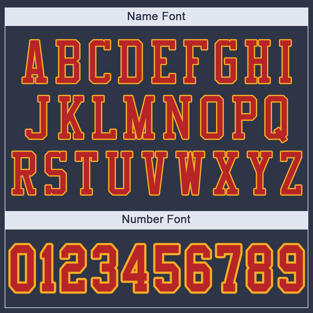 Custom Navy Scarlet-Gold Mesh Authentic Football Jersey - Sky-Custom