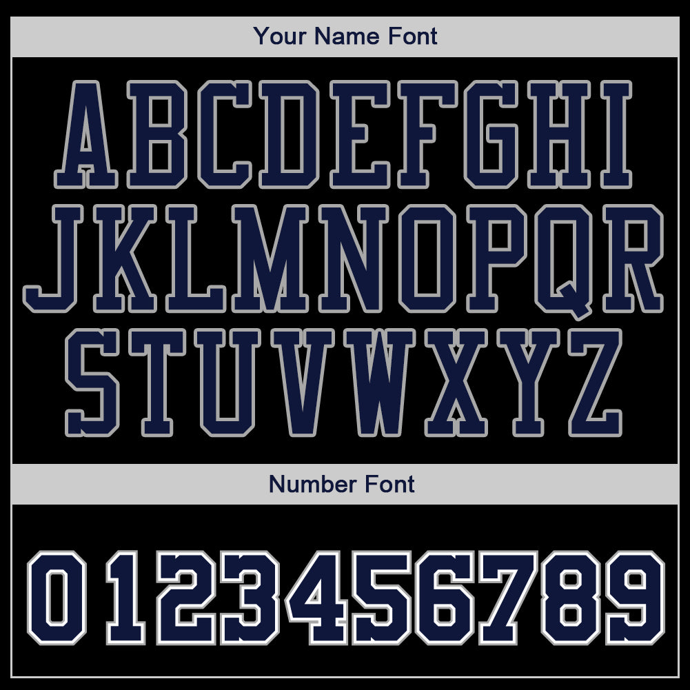 Custom Navy Navy-Gray Authentic Baseball Jersey - Sky-Custom