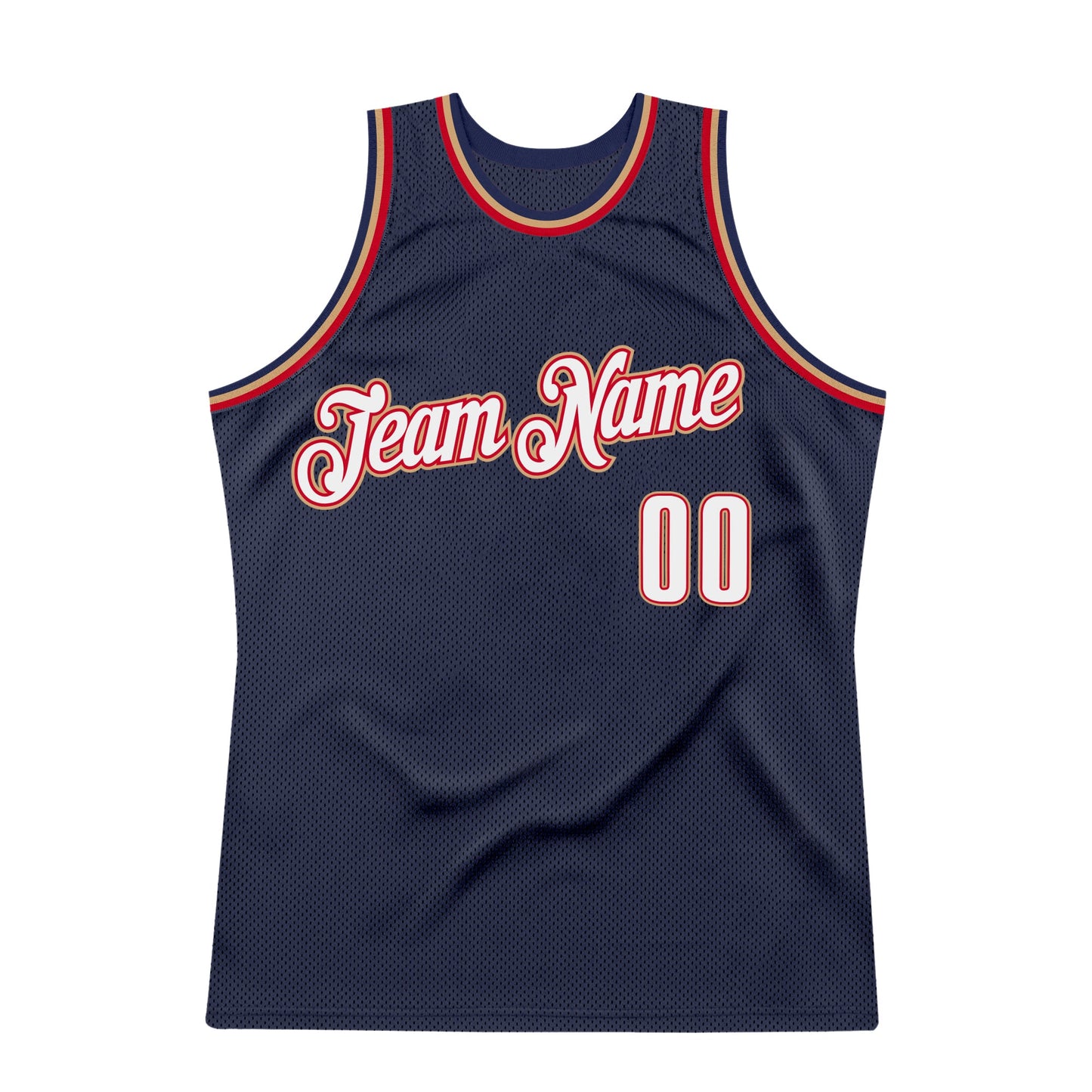 Custom Navy White-Orange Authentic Throwback Basketball Jersey - Sky-Custom