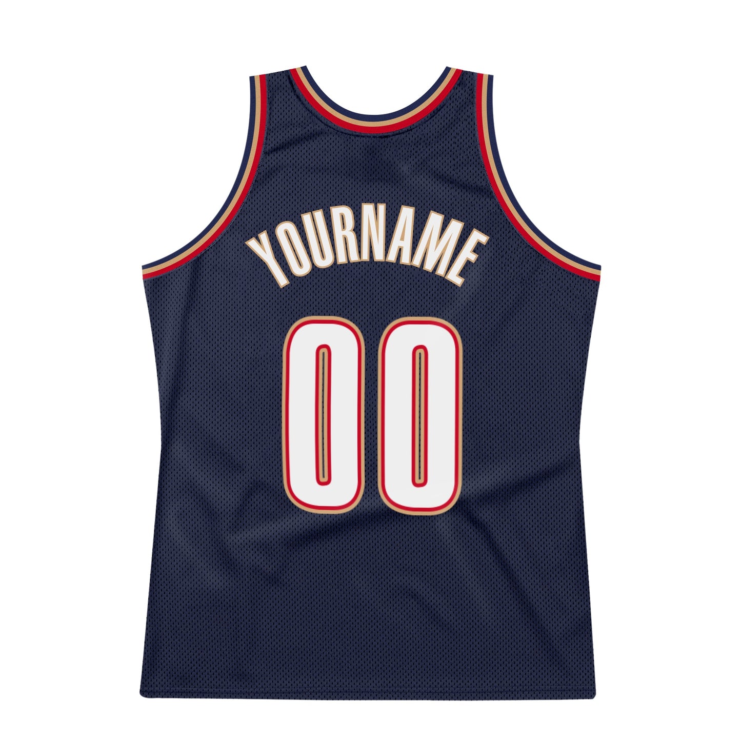 Custom Navy White-Orange Authentic Throwback Basketball Jersey - Sky-Custom