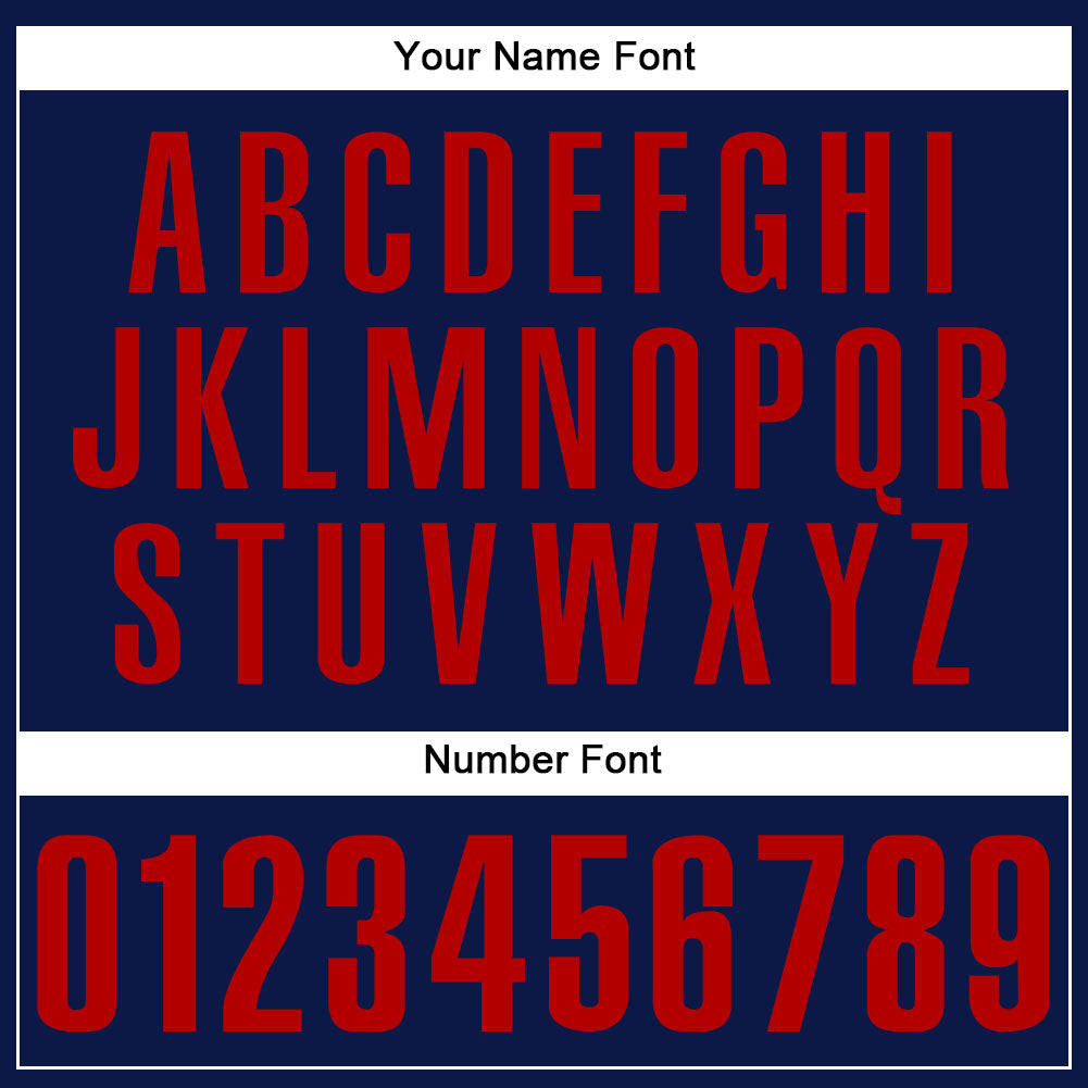 Custom Navy Red Authentic Baseball Jersey - Sky-Custom