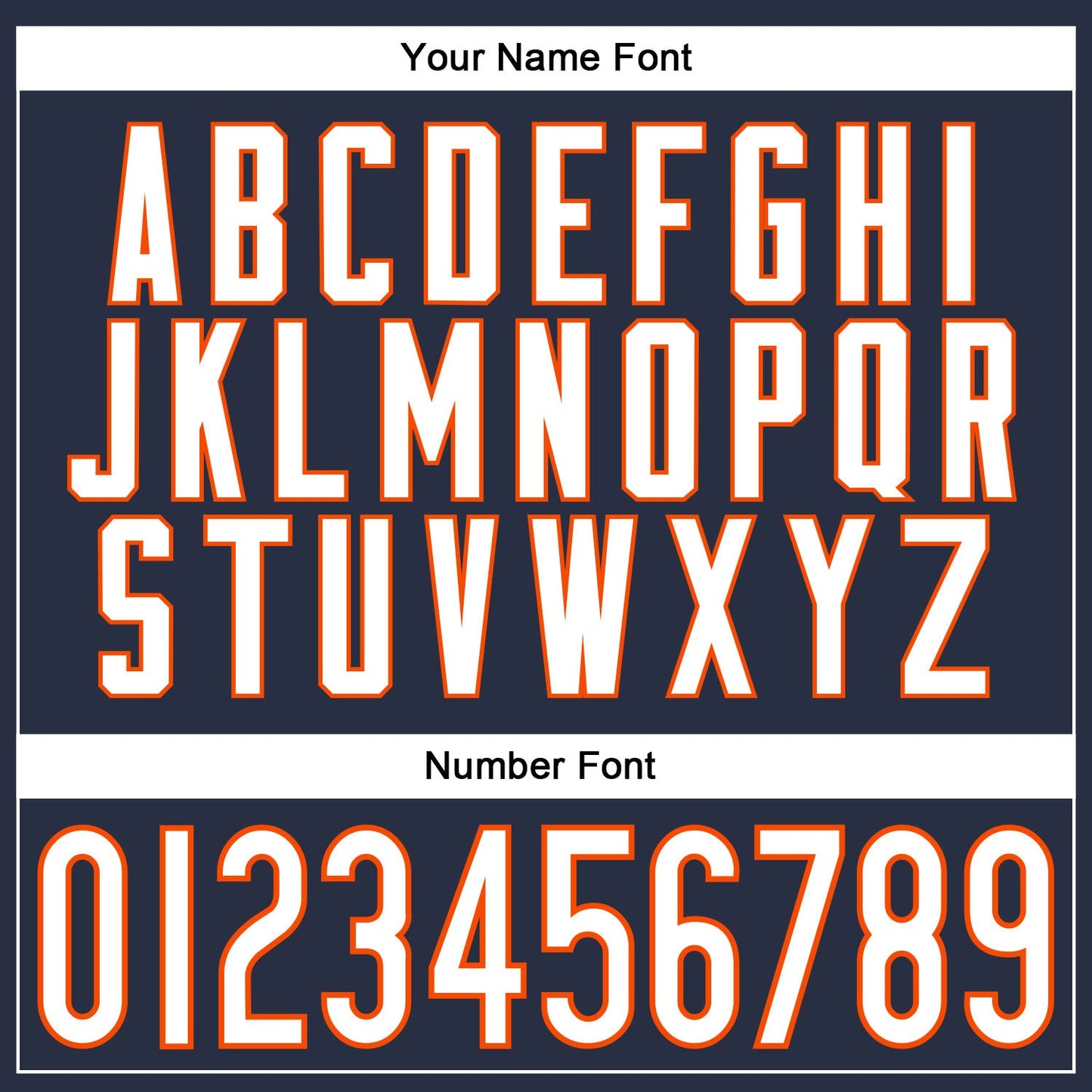 Custom Navy White-Orange Mesh Authentic Throwback Football Jersey - Sky-Custom