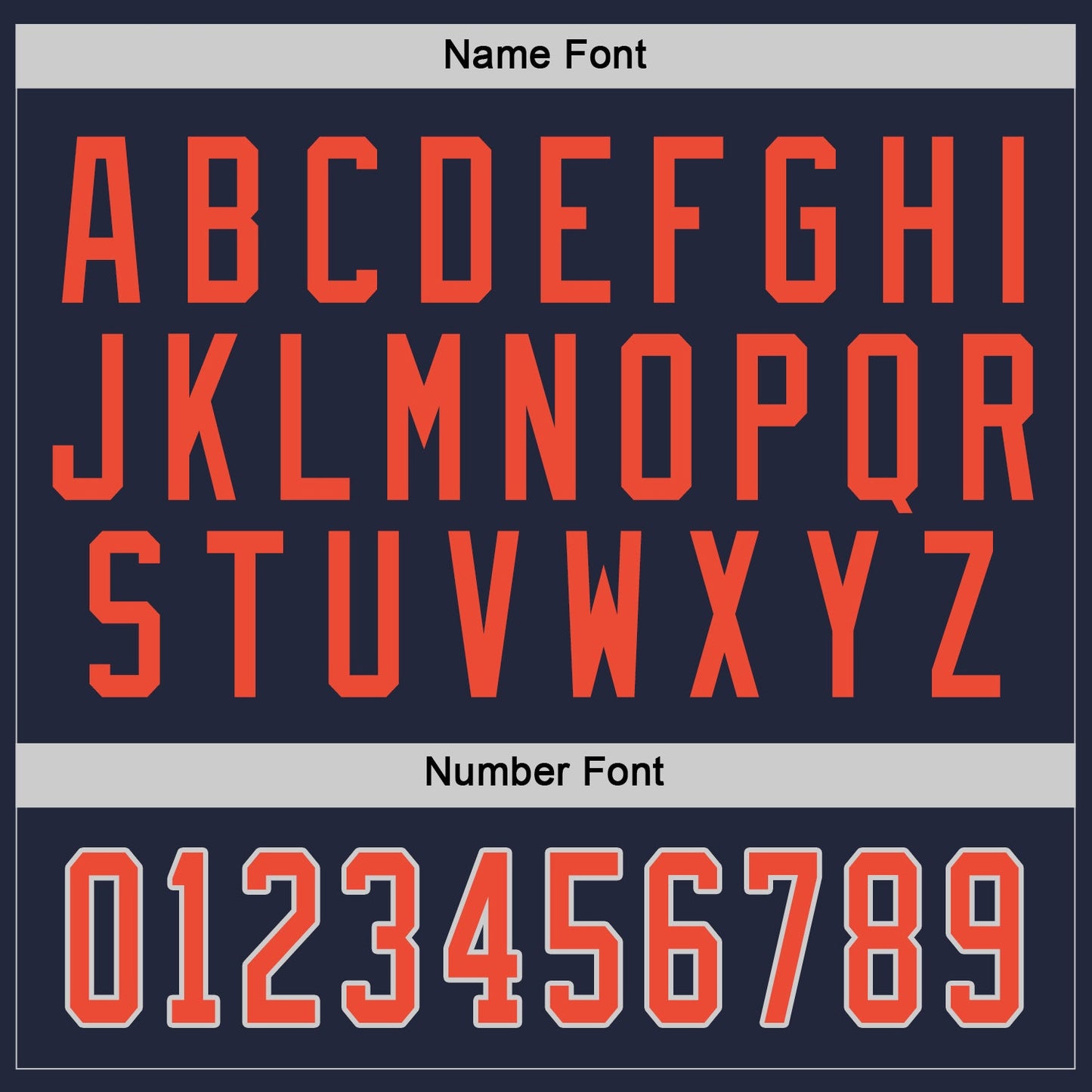 Custom Navy Orange-Gray Hockey Jersey - Sky-Custom