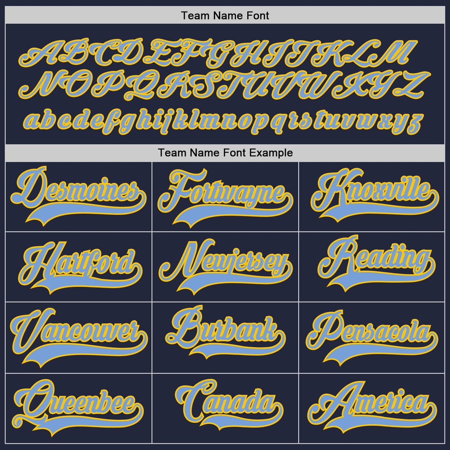 Custom Navy Light Blue-Gold Hockey Jersey - Sky-Custom