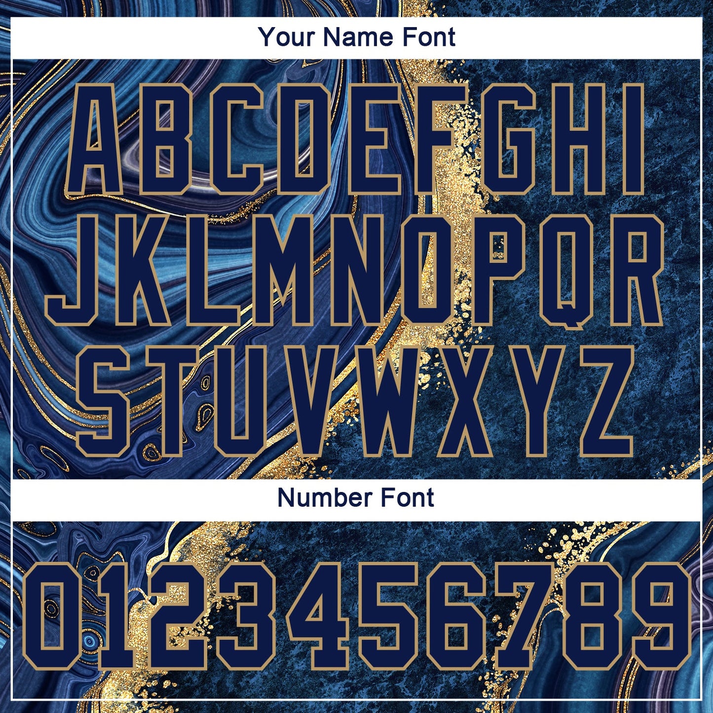 Custom Navy Navy-Old Gold 3D Pattern Design Marble Authentic Baseball Jersey - Sky-Custom