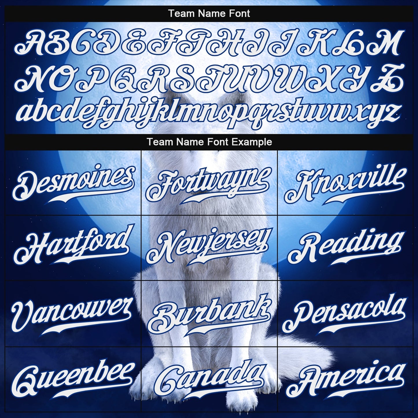 Custom Navy White-Royal 3D Pattern Design Wolf Authentic Baseball Jersey - Sky-Custom