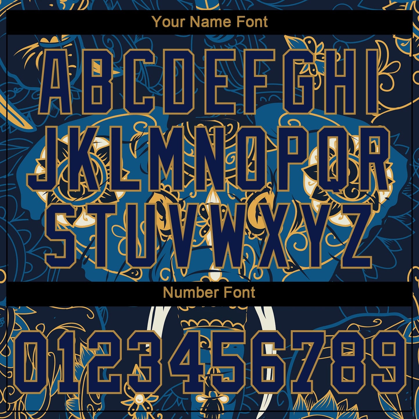 Custom Navy Navy-Old Gold 3D Pattern Design Elephant Authentic Baseball Jersey - Sky-Custom