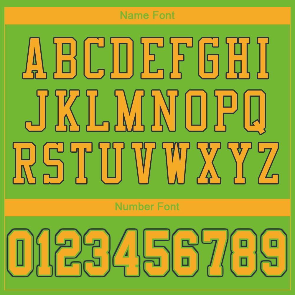 Custom Neon Green Gold-Navy Mesh Authentic Football Jersey - Sky-Custom