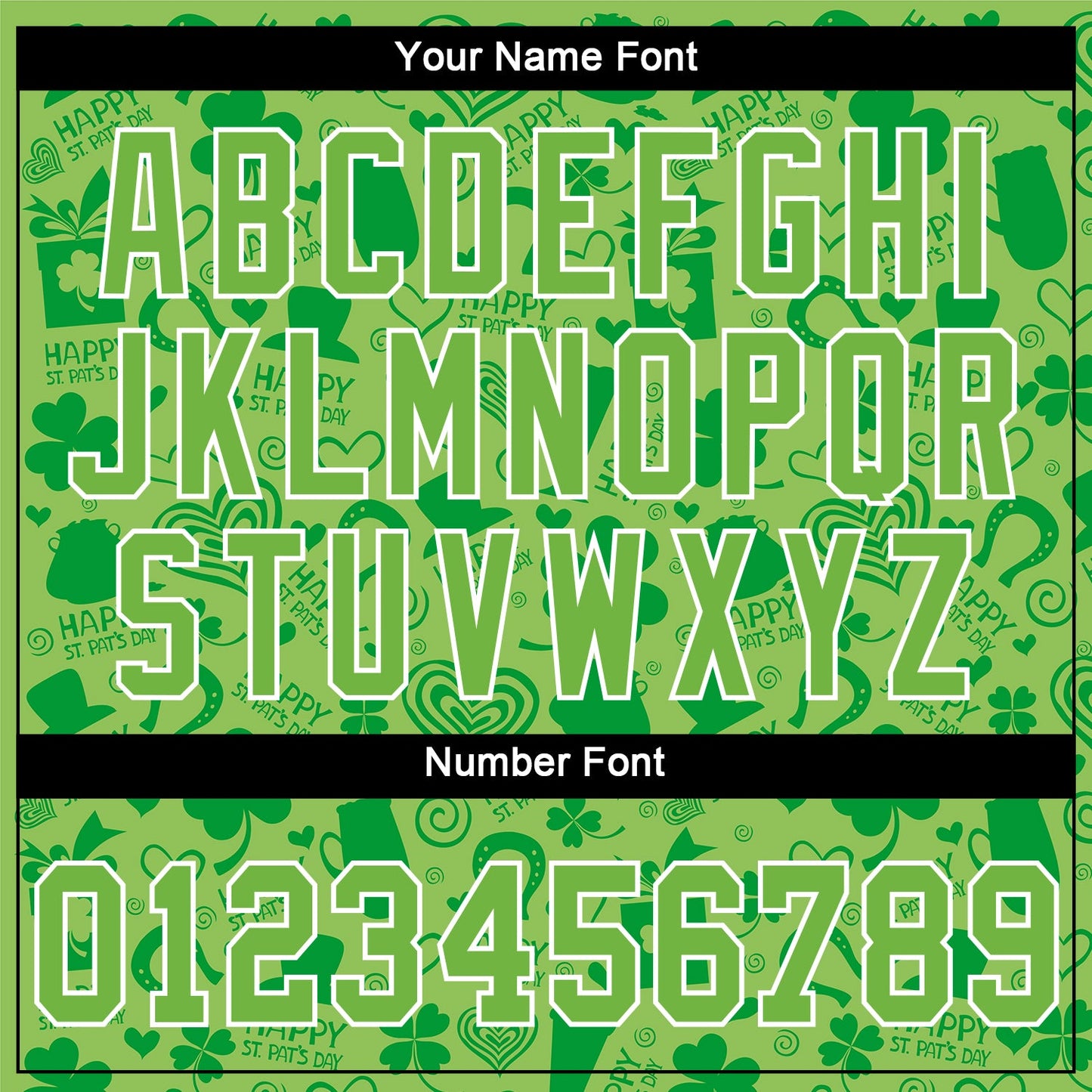 Custom Neon Green Neon Green-White 3D Pattern Design Authentic St. Patrick's Day Baseball Jersey - Sky-Custom