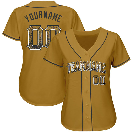 Custom Old Gold Black-White Authentic Drift Fashion Baseball Jersey - Sky-Custom