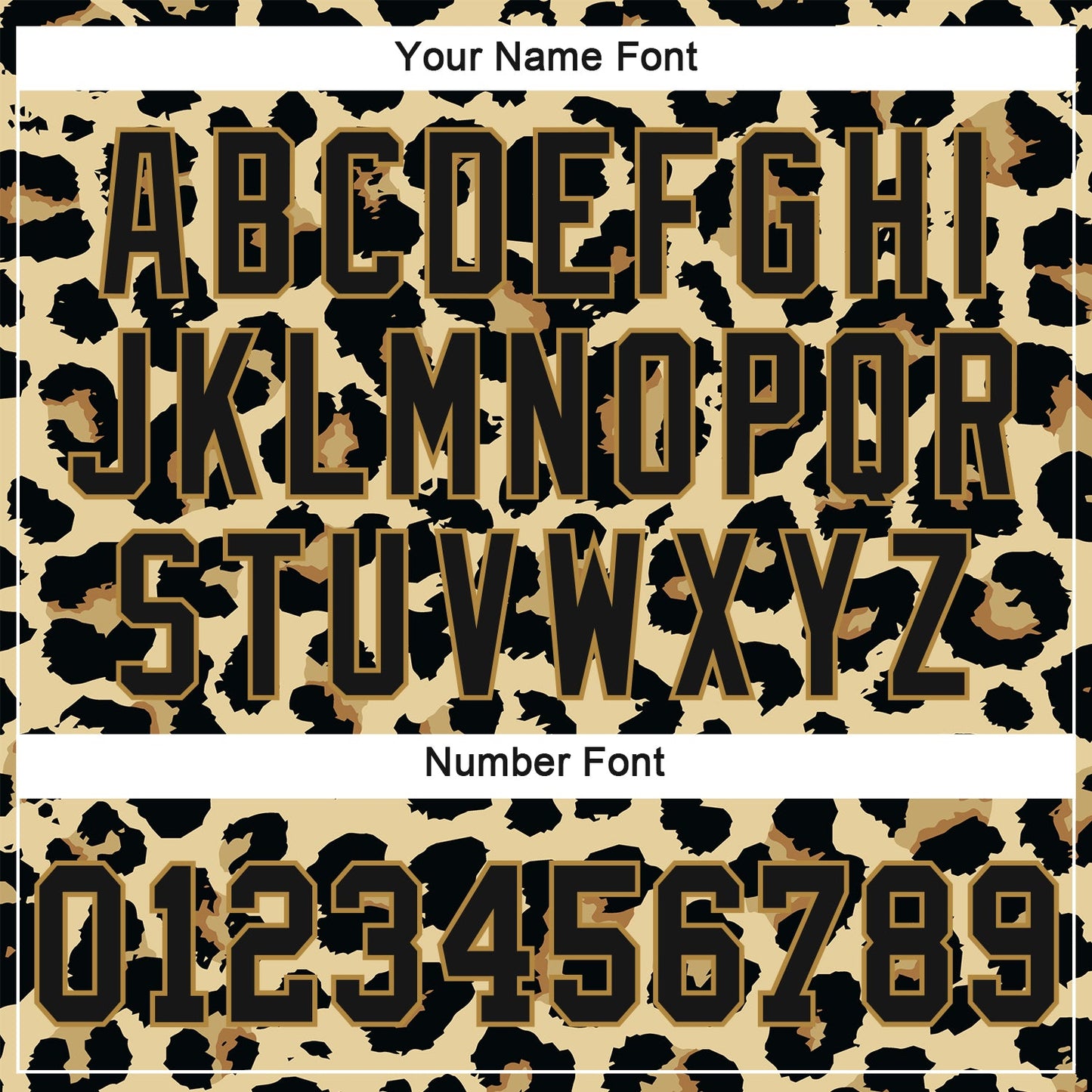 Custom Old Gold Black-Old Gold 3D Pattern Design Leopard Authentic Baseball Jersey - Sky-Custom