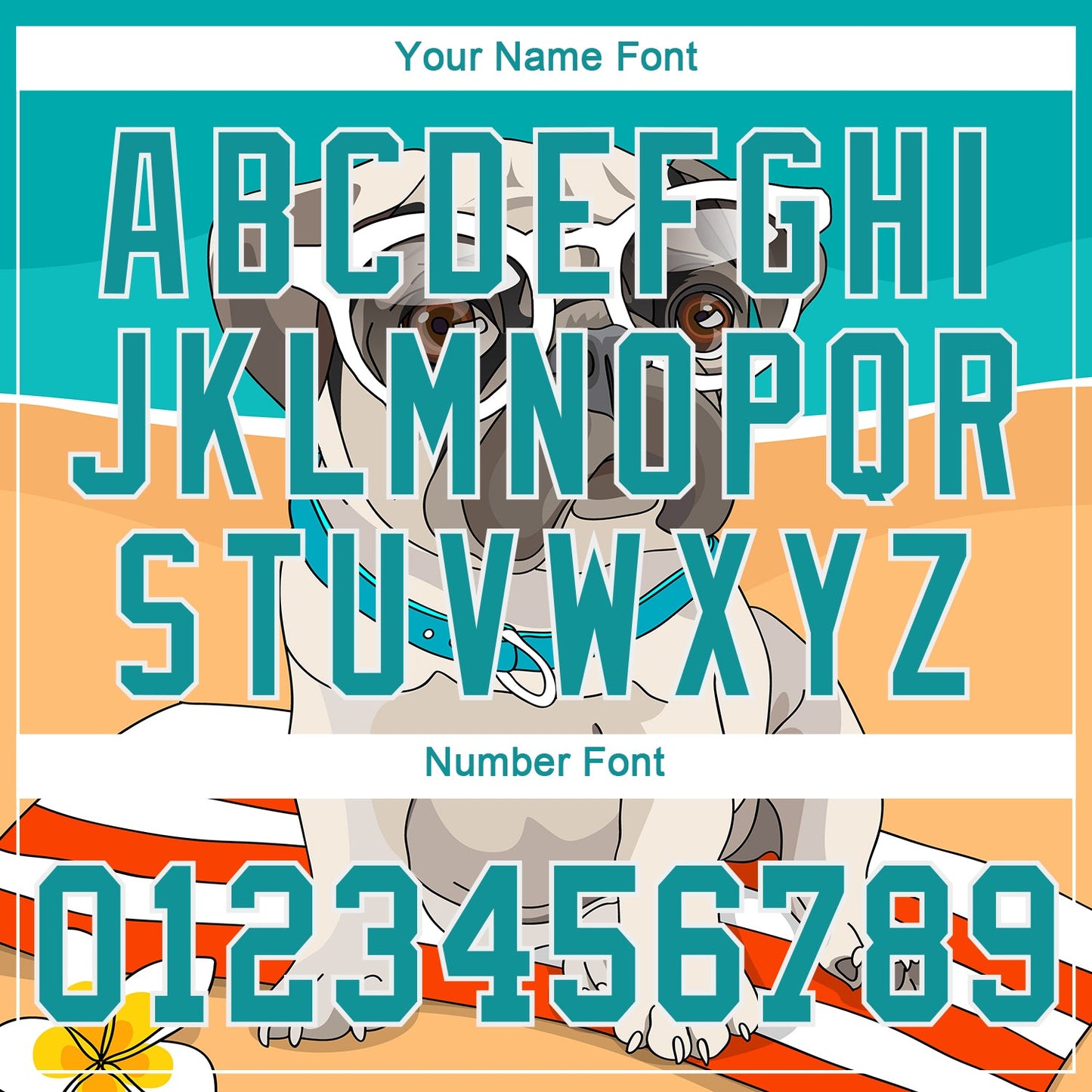 Custom Old Gold Teal-White 3D Pattern Design Puppy Pug Authentic Baseball Jersey - Sky-Custom