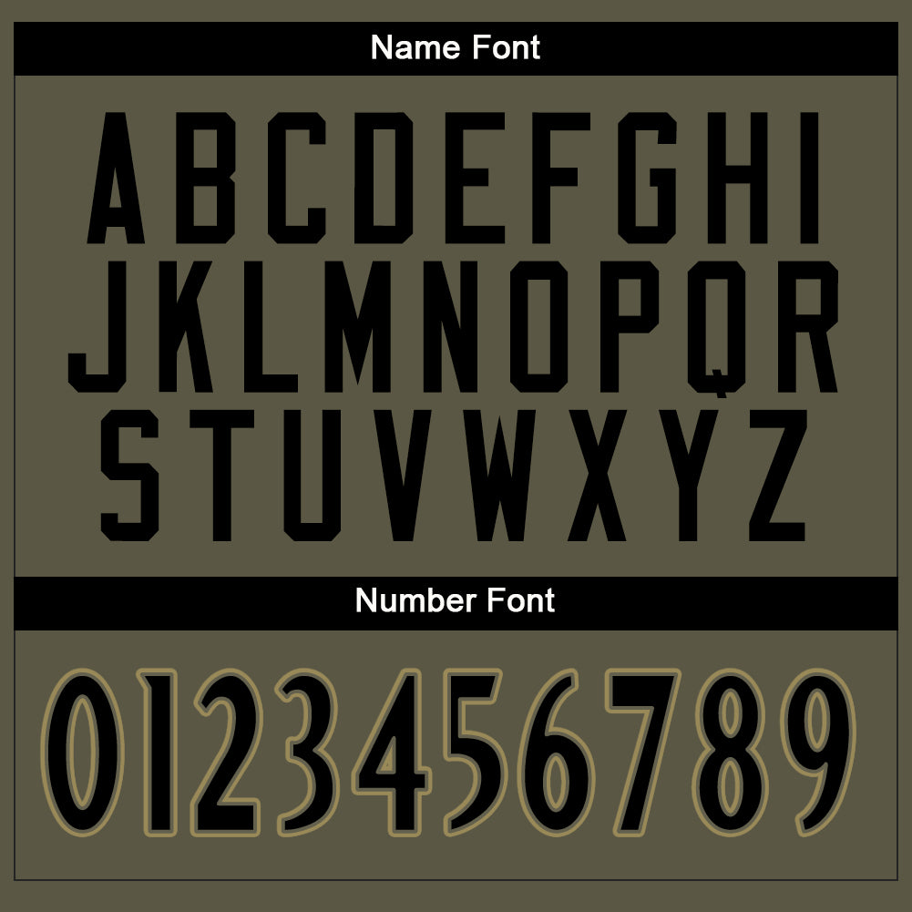 Custom Olive Black-Old Gold Mesh Salute To Service Football Jersey - Sky-Custom