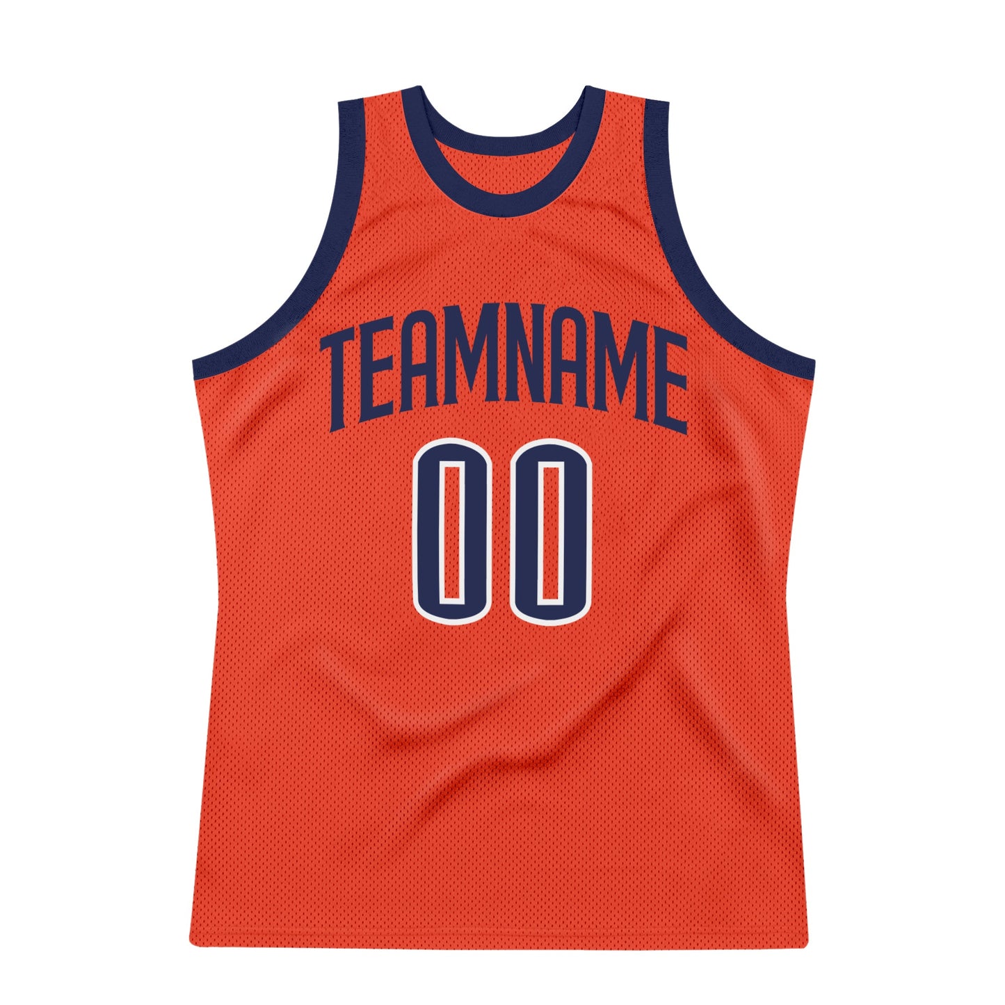 Custom Orange Navy-White Authentic Throwback Basketball Jersey - Sky-Custom