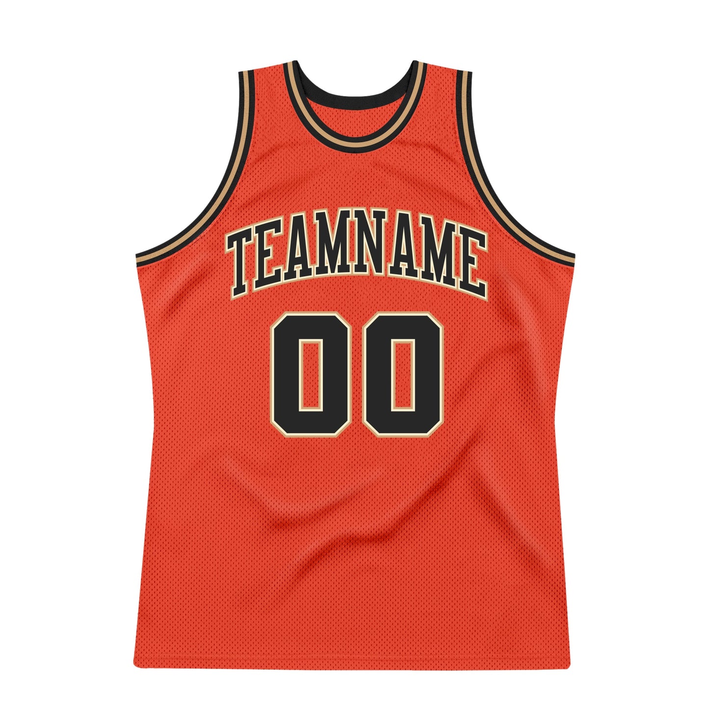 Custom Orange Black-Old Gold Authentic Throwback Basketball Jersey - Sky-Custom