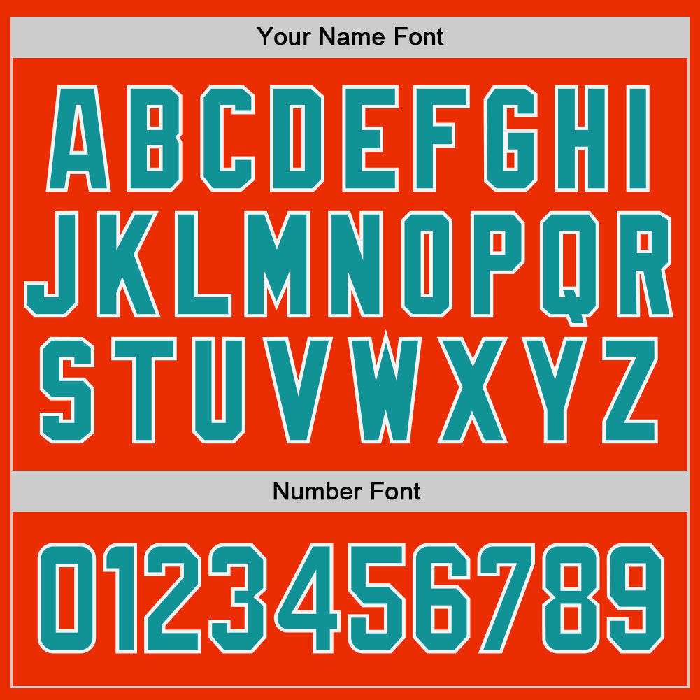 Custom Orange Teal-White Authentic Baseball Jersey - Sky-Custom