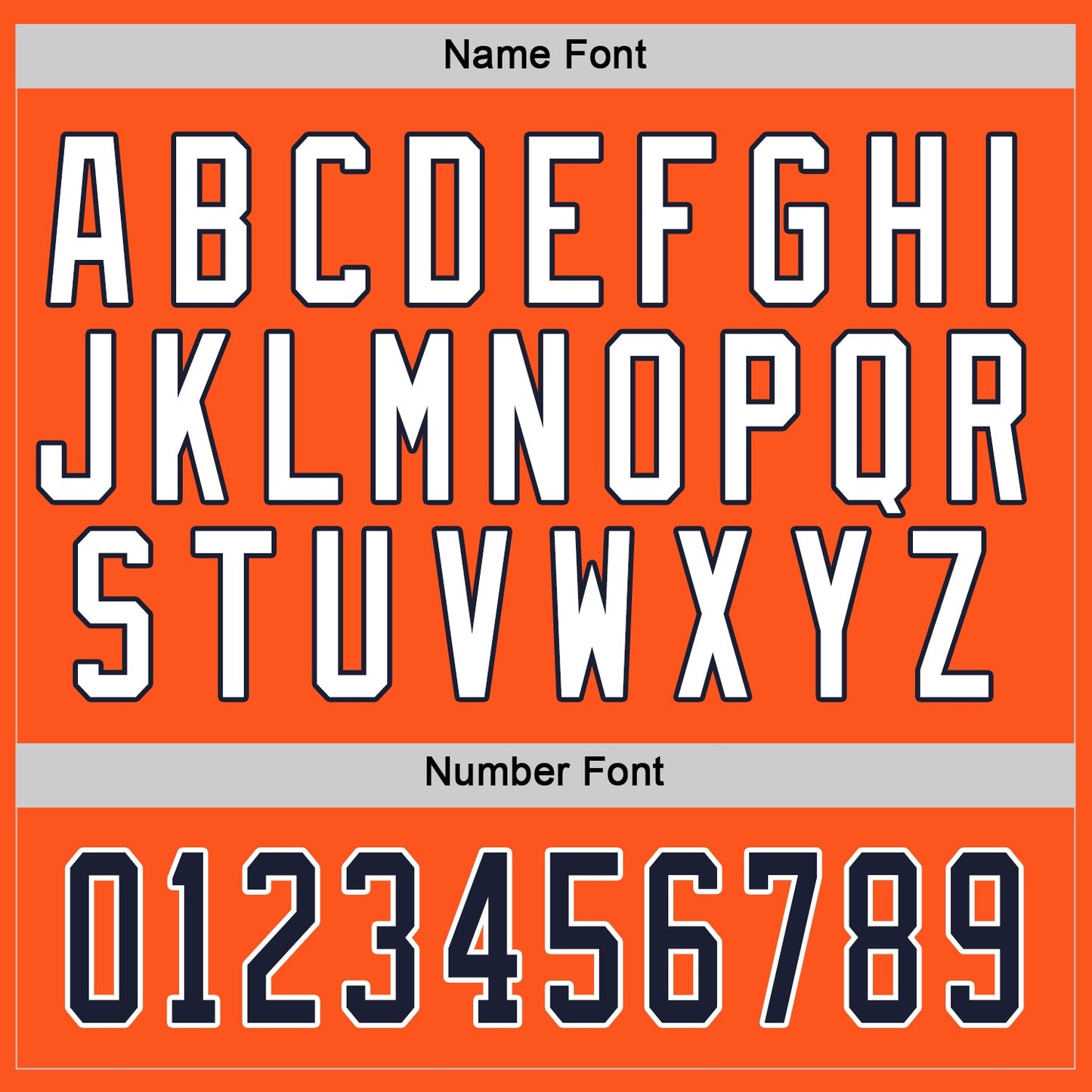 Custom Orange Navy-White Hockey Jersey - Sky-Custom