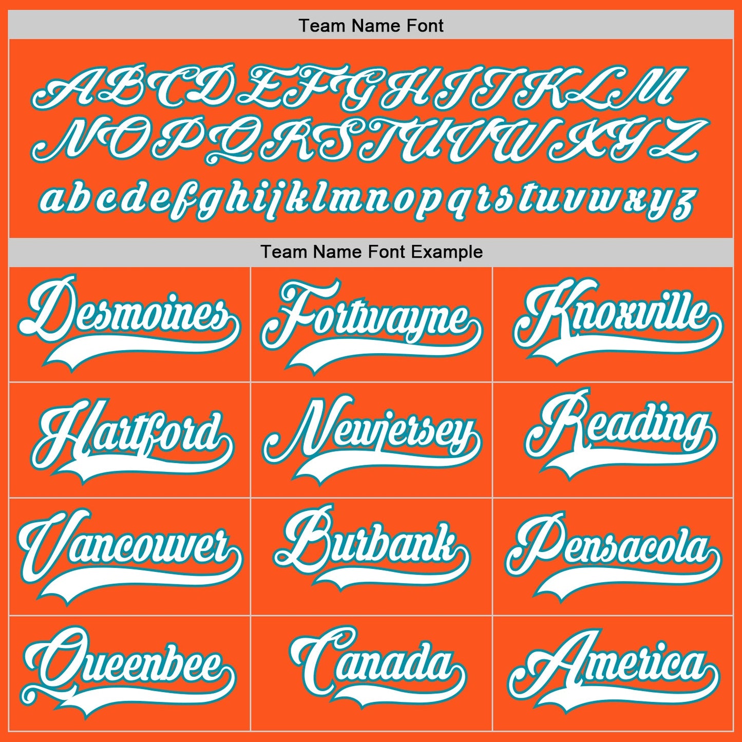 Custom Orange White-Teal Hockey Jersey - Sky-Custom