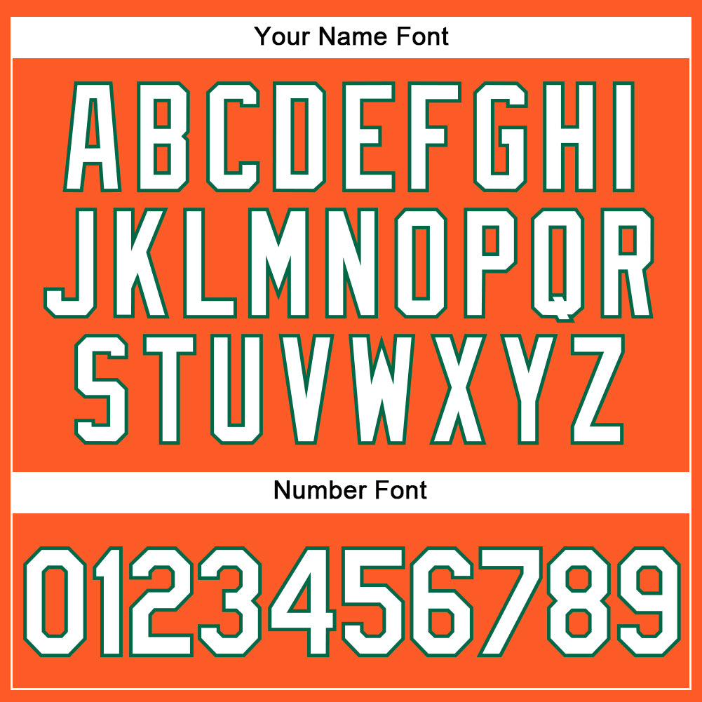 Custom Orange White-Kelly Green Authentic Baseball Jersey - Sky-Custom