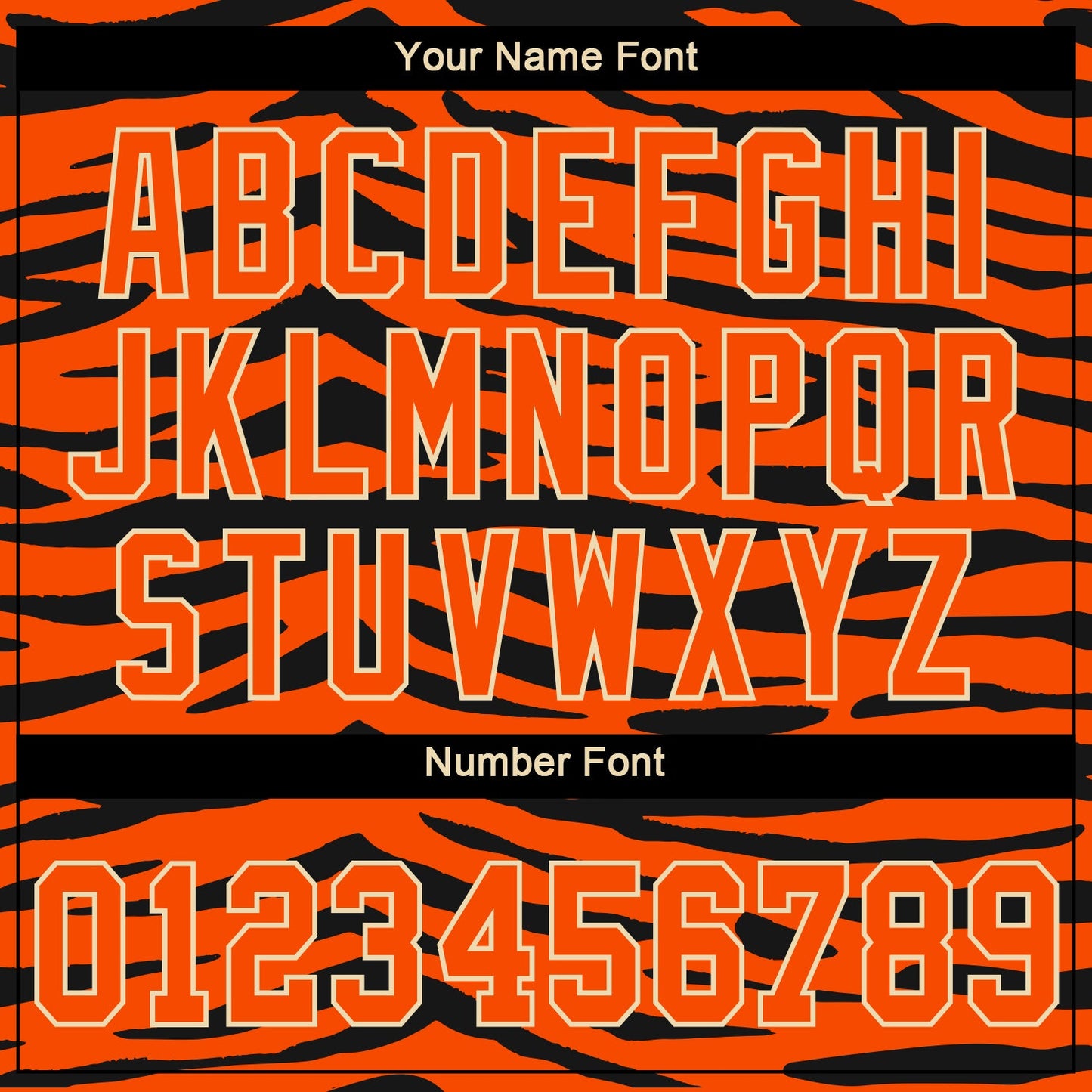 Custom Orange Orange-Black 3D Pattern Design Tiger Authentic Baseball Jersey - Sky-Custom