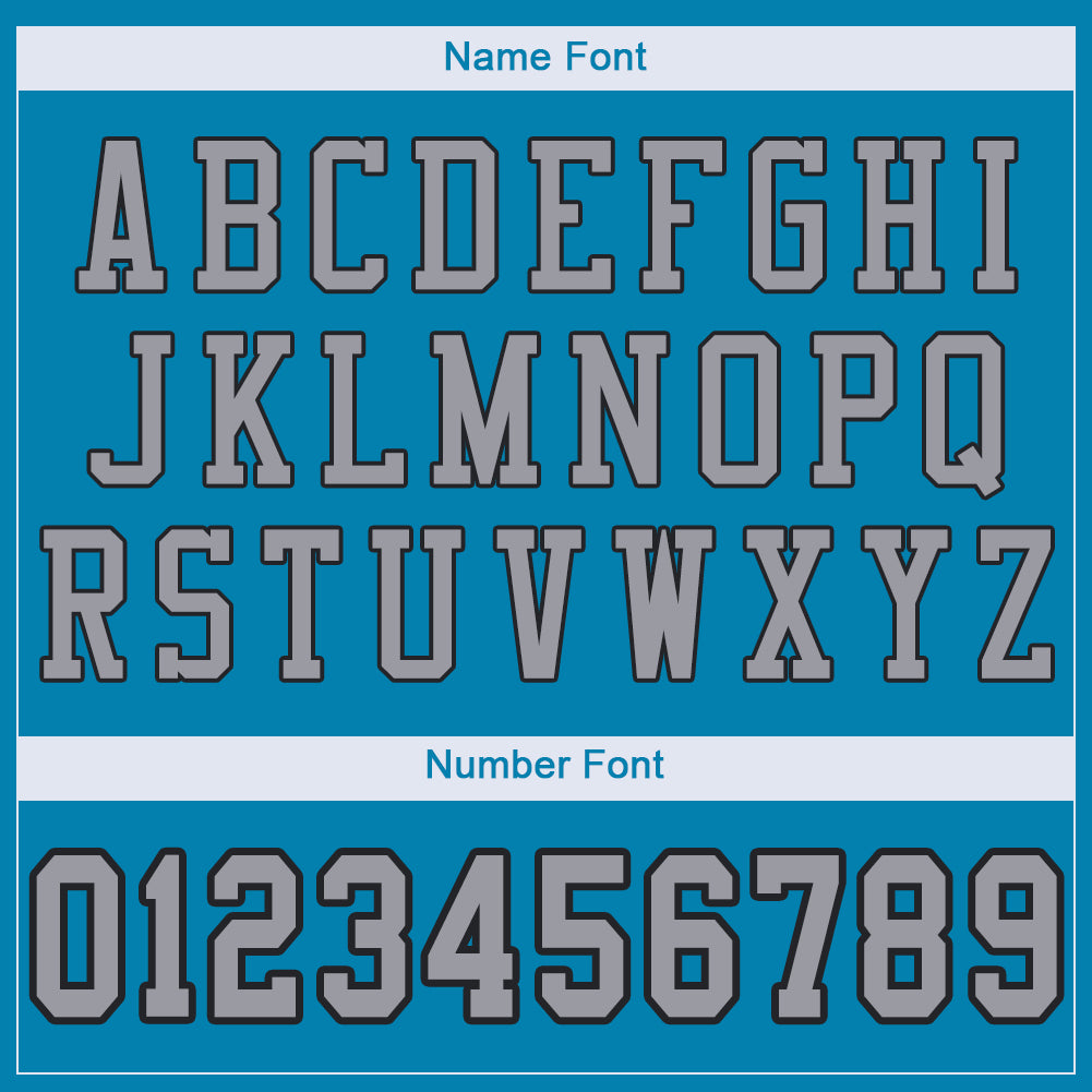 Custom Panther Blue Light Gray-Black Mesh Authentic Football Jersey - Sky-Custom