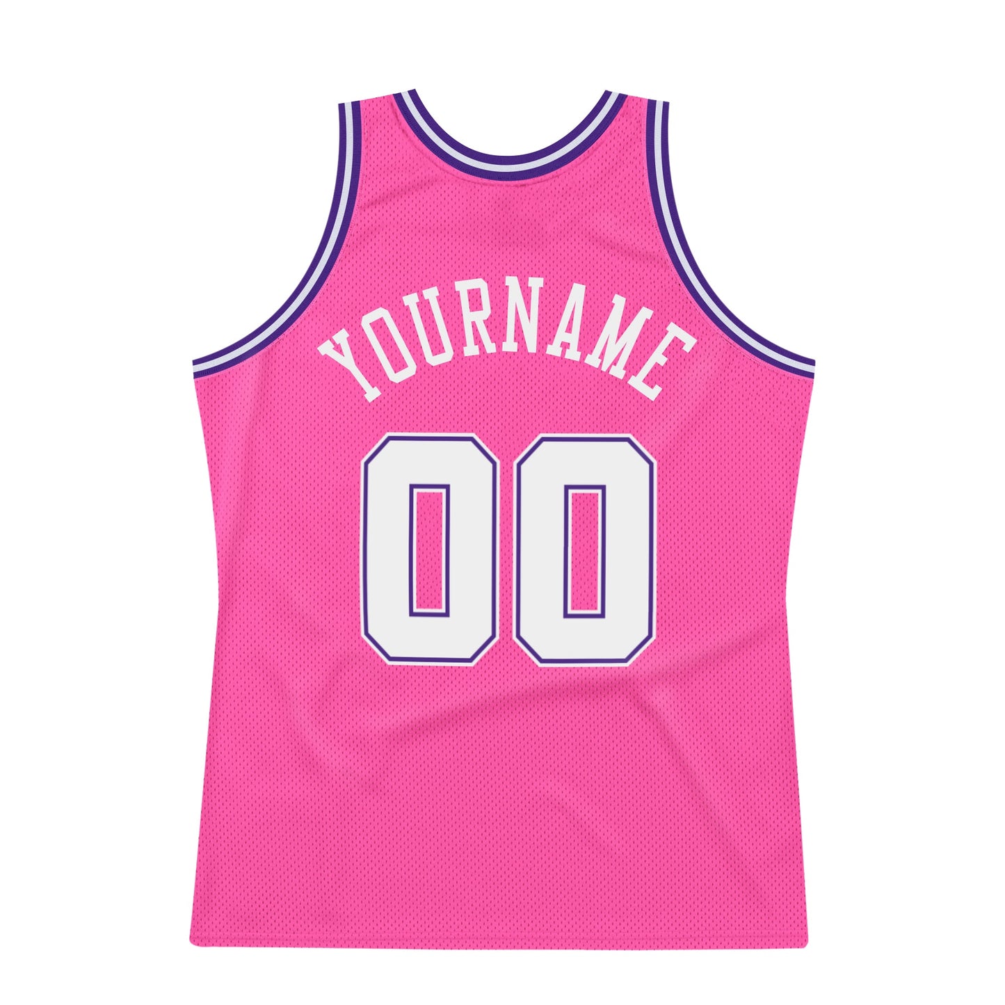 Custom Pink White-Purple Authentic Throwback Basketball Jersey - Sky-Custom